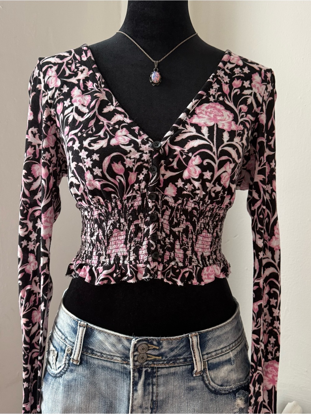 Urban Outfitters Long Sleeve Crop Top